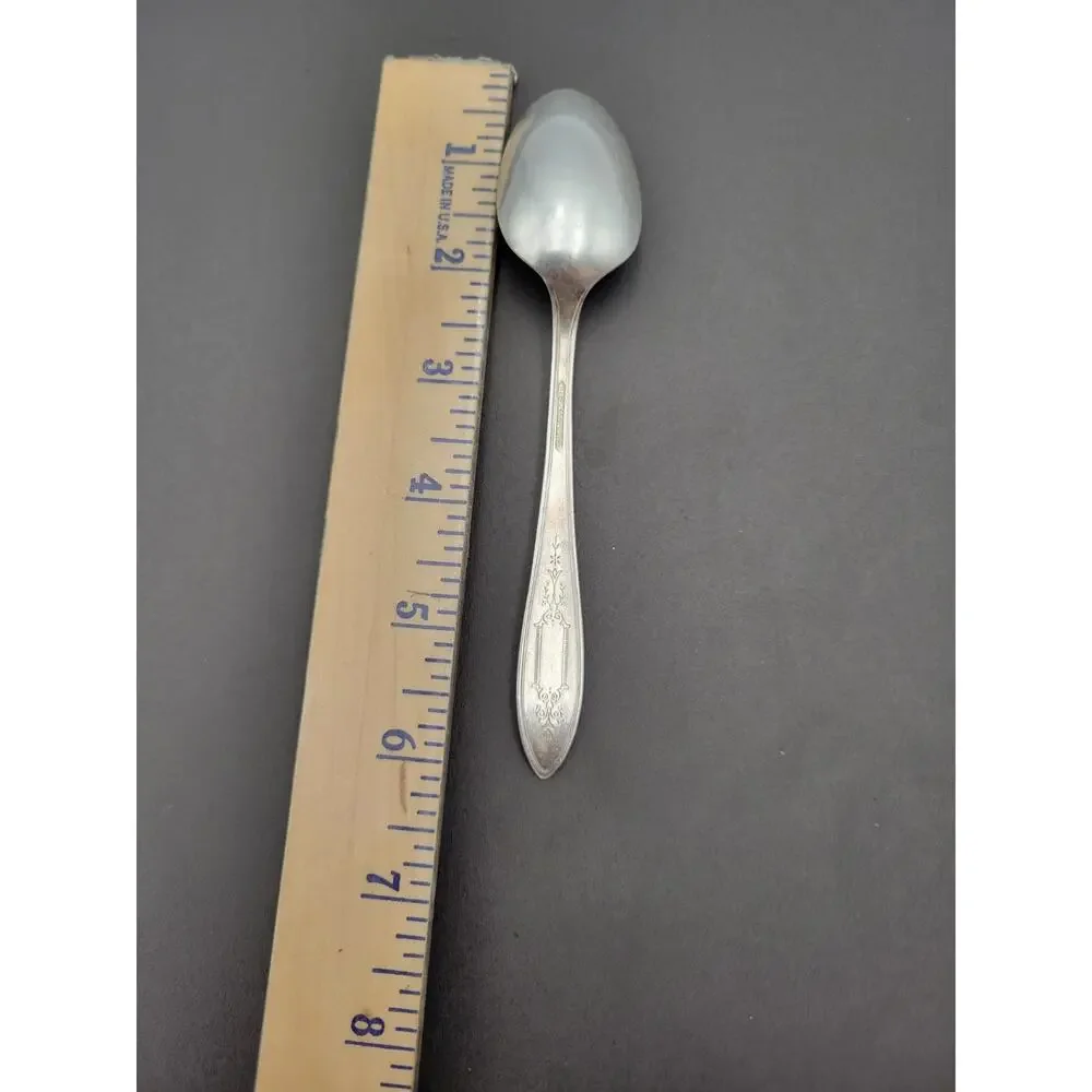 1847 Rogers Bros ARGOSY Set 4 Teaspoon Silver Plate 1926 Flatware